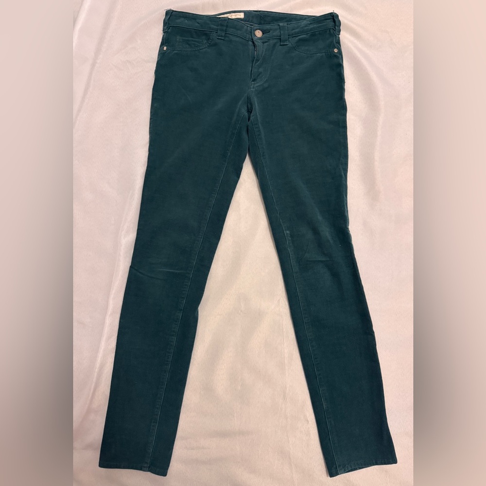 Pilcro Anthropologie Teal Corduroy Pants EUC